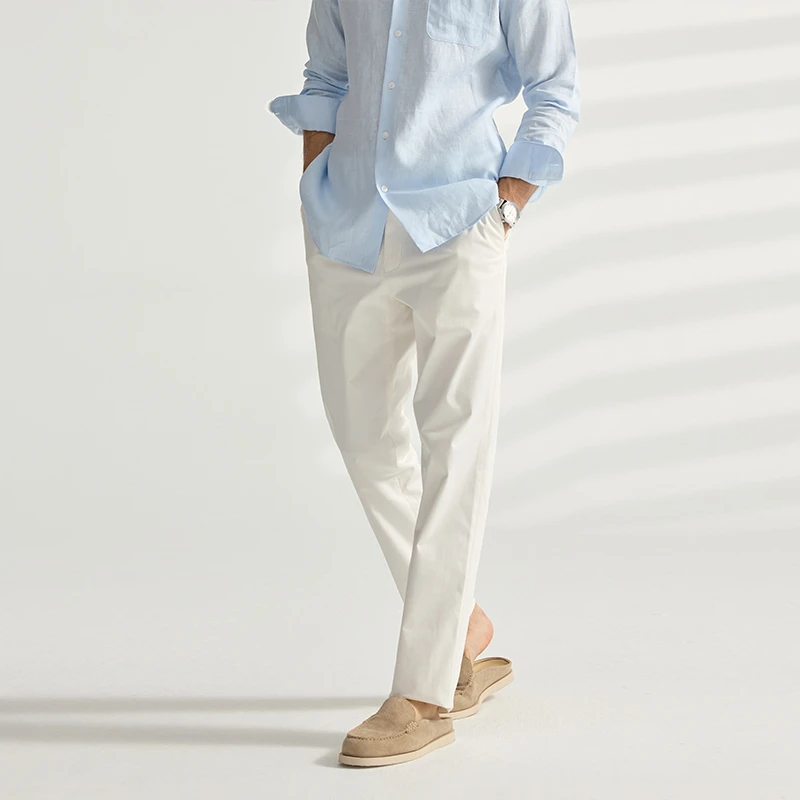 BXS 25年春夏微弹力休闲裤修身显瘦时尚百搭男士裤子