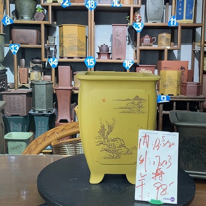 花盆紫砂特价四方段泥