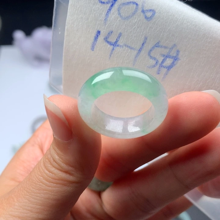 画***皮定制翡翠未镶嵌戒圈