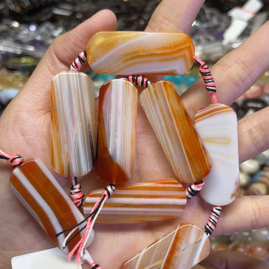 玛瑙/玉髓散珠天然玛瑙卡16.8✖️40➕长条38厘米