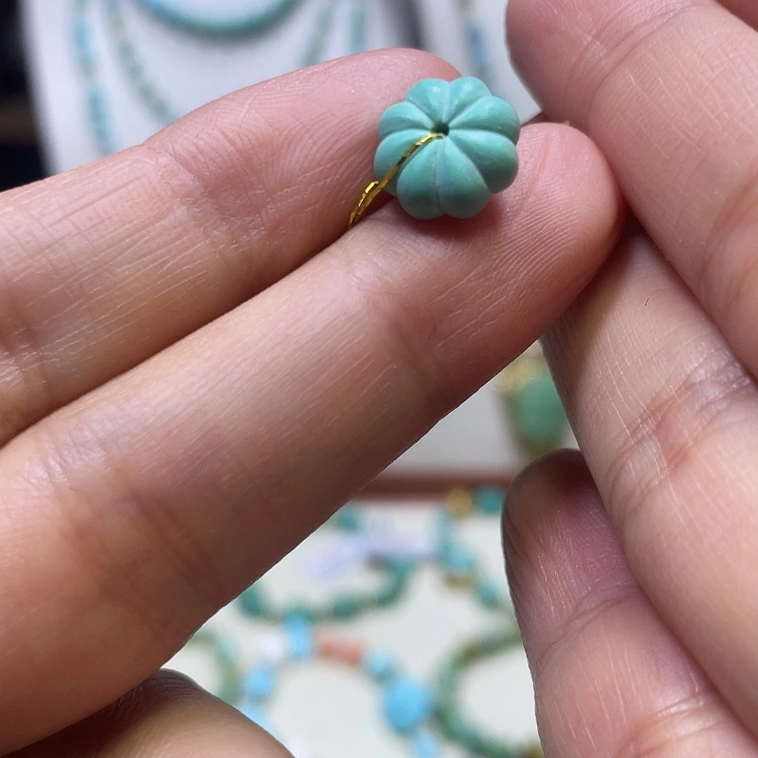 绿松石未镶嵌南瓜珠