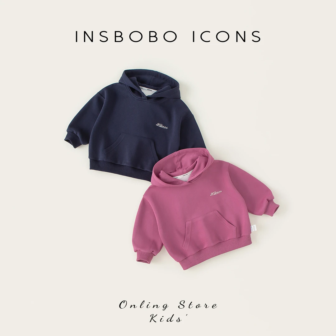 CY85061【春】儿童上衣（简约字母印花连帽卫衣）