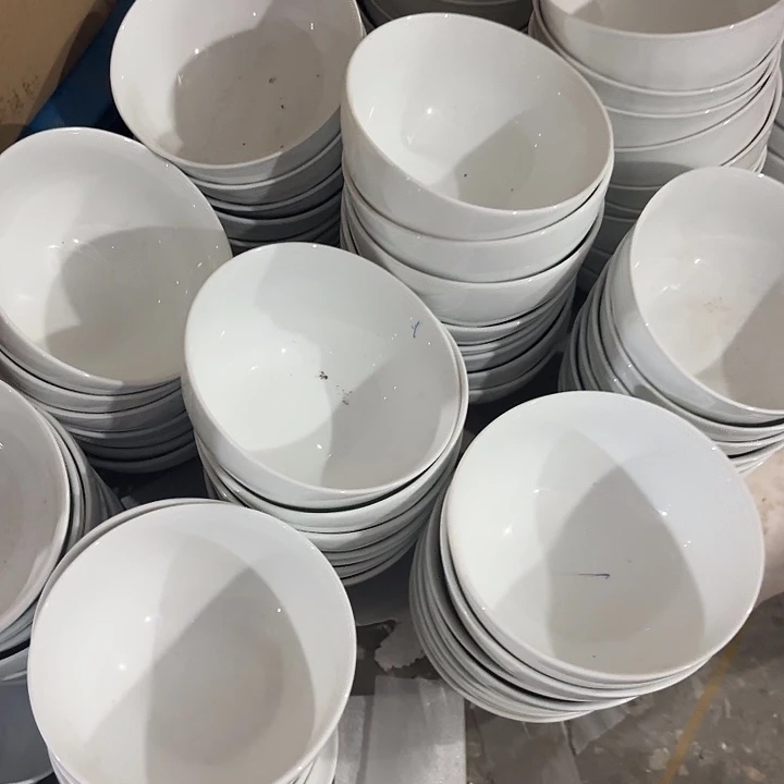 纯白高白泥5英寸饭碗10个【微瑕尾货】