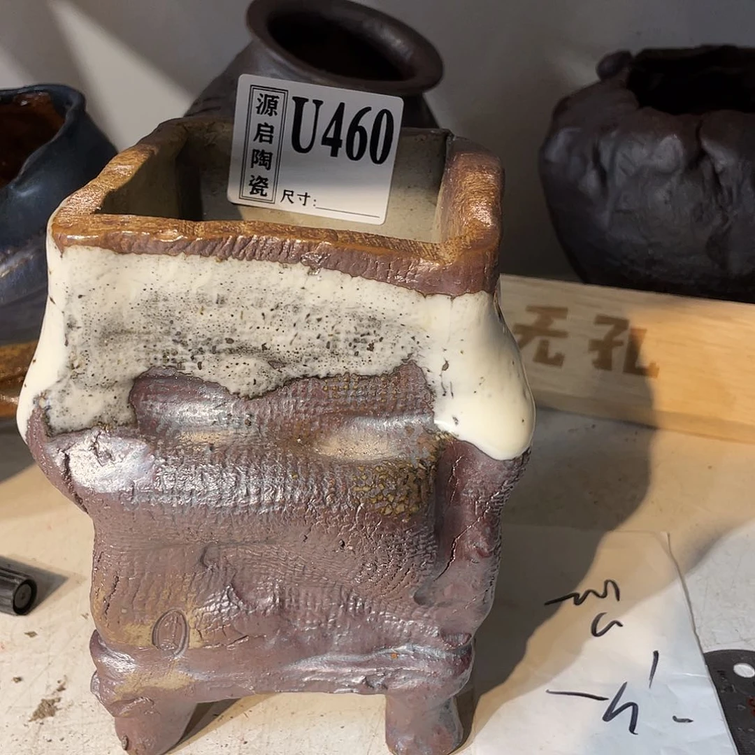 紫砂花盆景德镇陶瓷花盆460