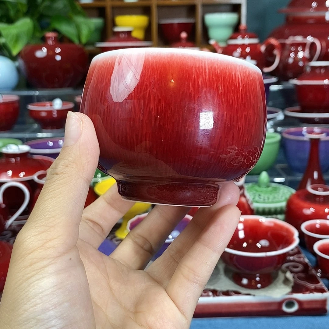 景德镇陶瓷浅行窑福利杯微瑕