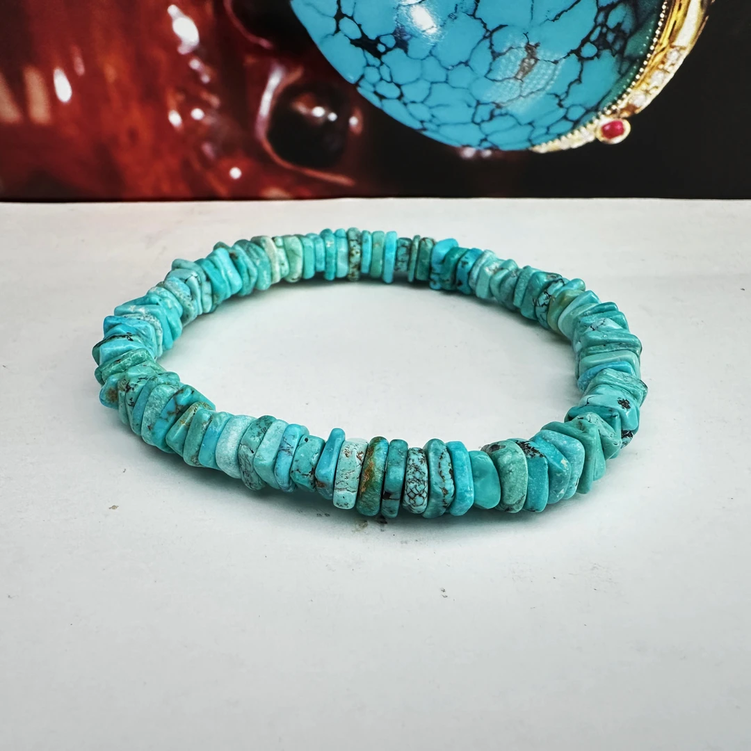 【莲心珠宝】绿松石星河碎片手串