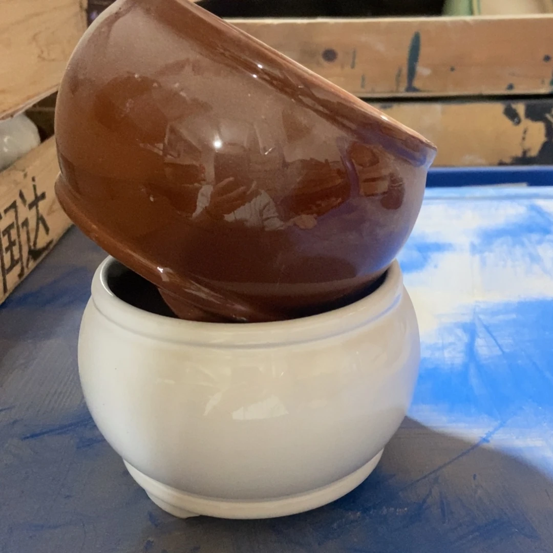 红陶高温陶瓷花盆