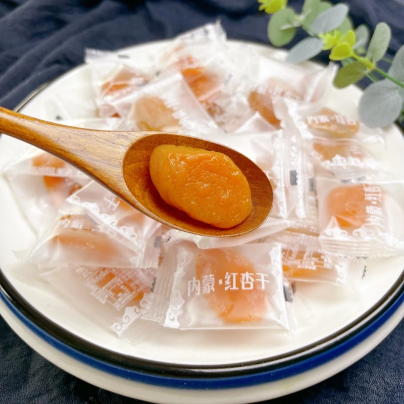 内蒙古赤峰林西天拜山杏干酸甜口果脯九佛山野生杏干独立包装