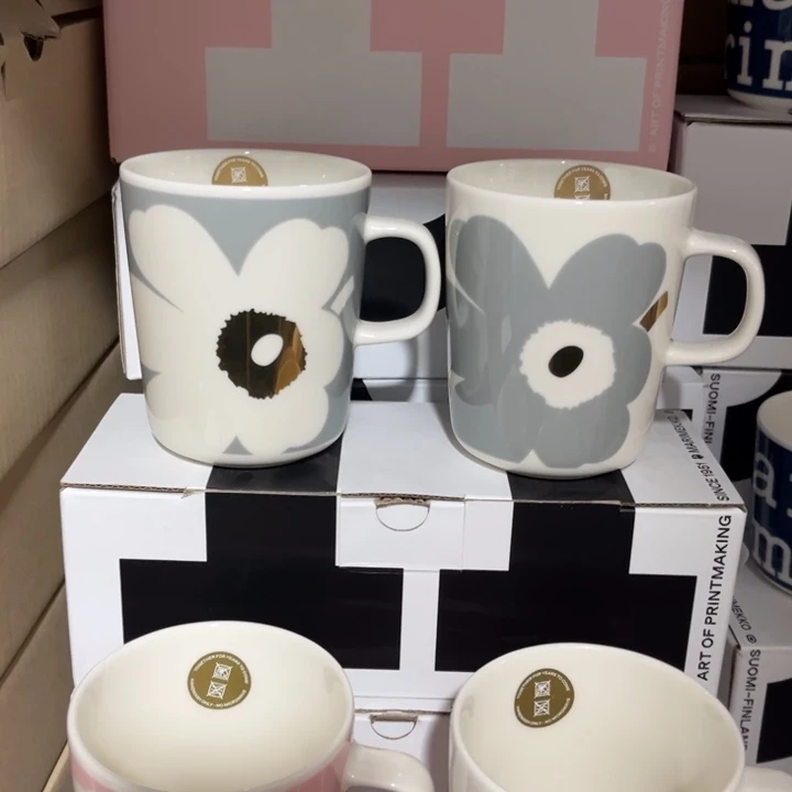 marimekko灰金250ml对杯