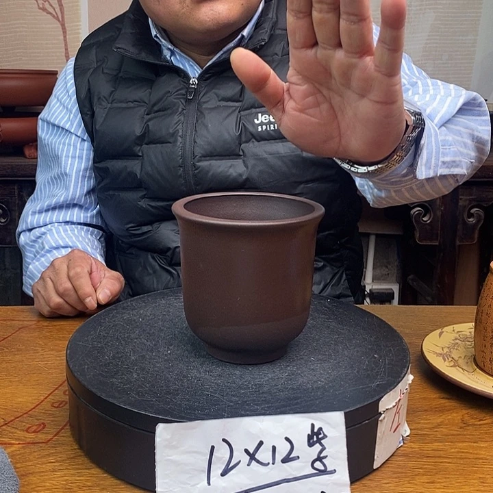 紫砂花盆货号一只JG33