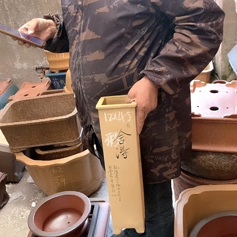 紫砂花盆手工制作