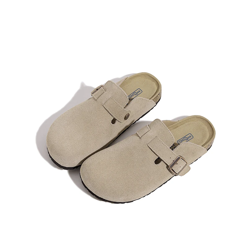 勃肯鞋女2025春秋新款外穿一脚蹬软底包头拖鞋厚底半托博肯鞋女鞋