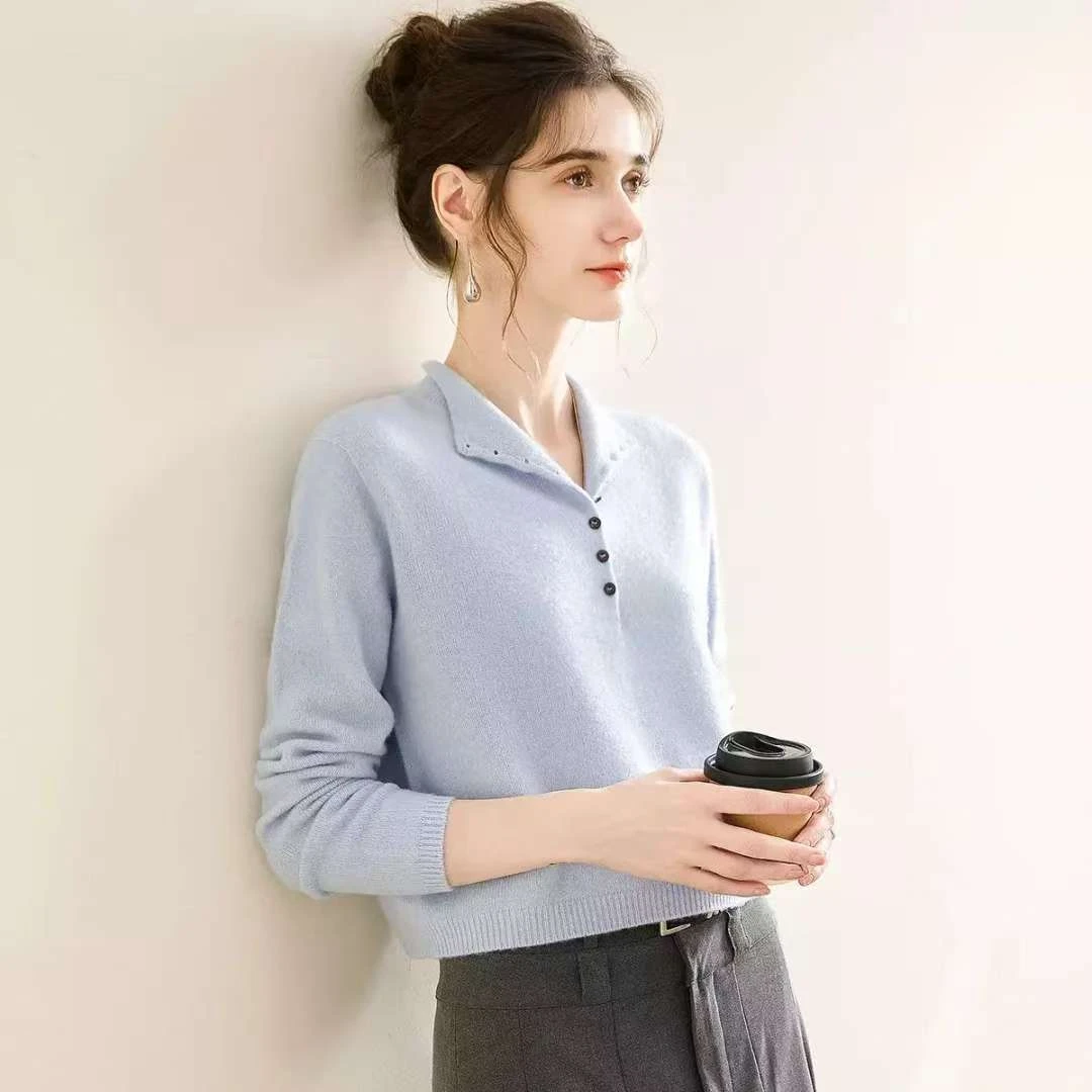 MC-8617新款半高领羊绒开衫