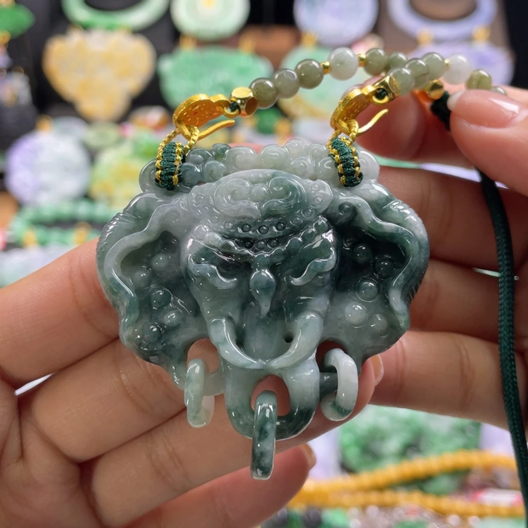 翡翠未镶嵌颈饰代编织