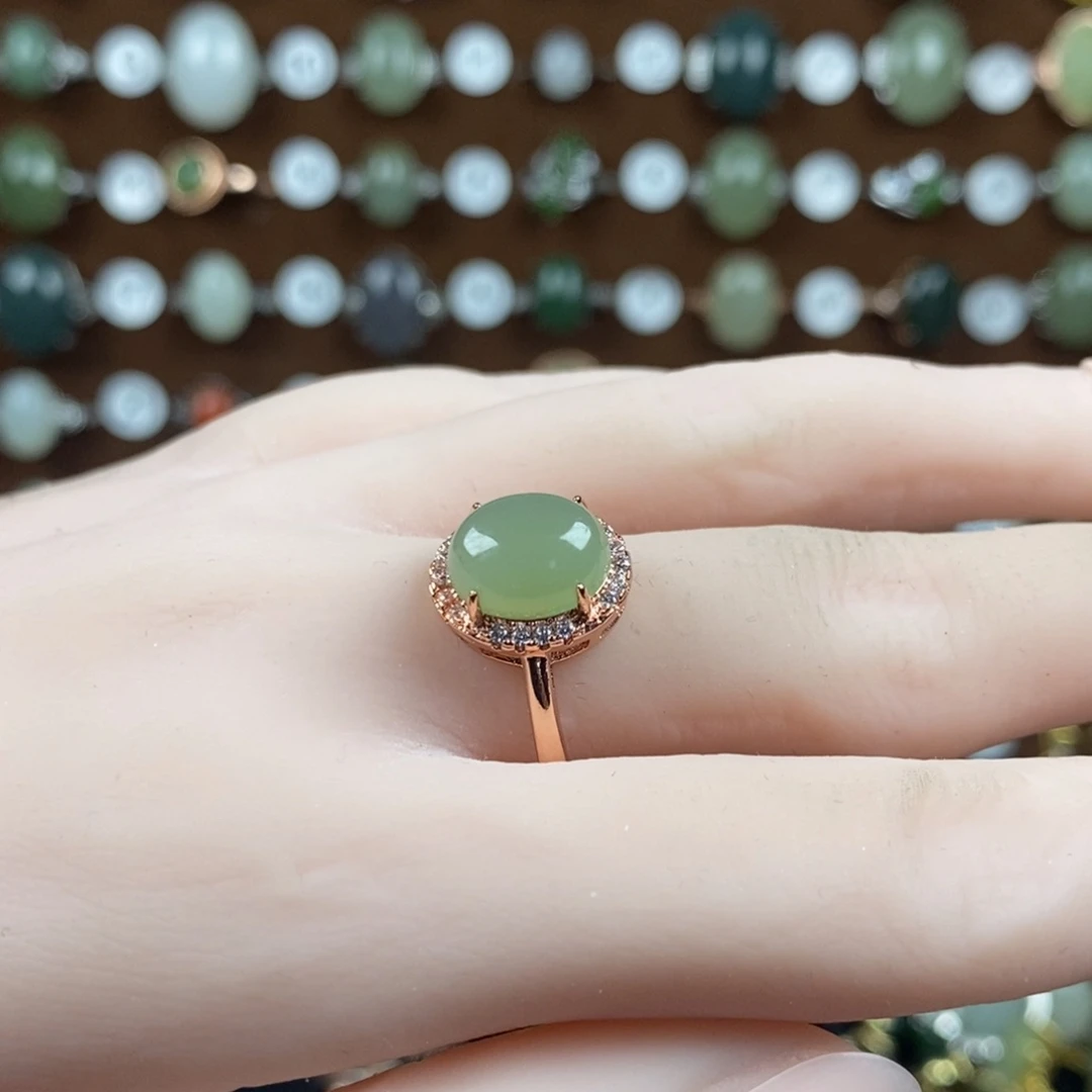 和田玉（碧玉）戒指合金