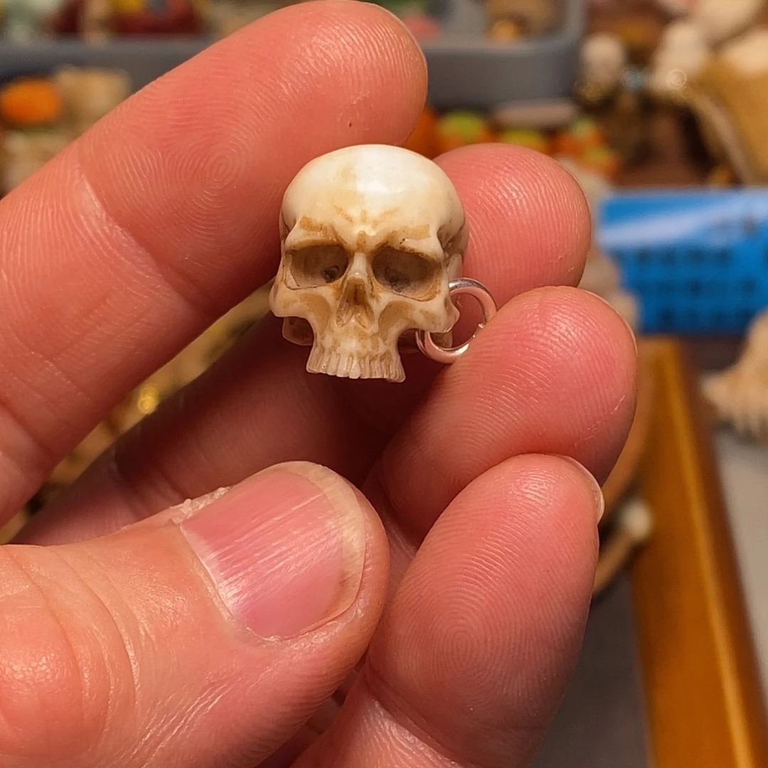 ****）菩提籽类手串配饰隔珠骷髅带环