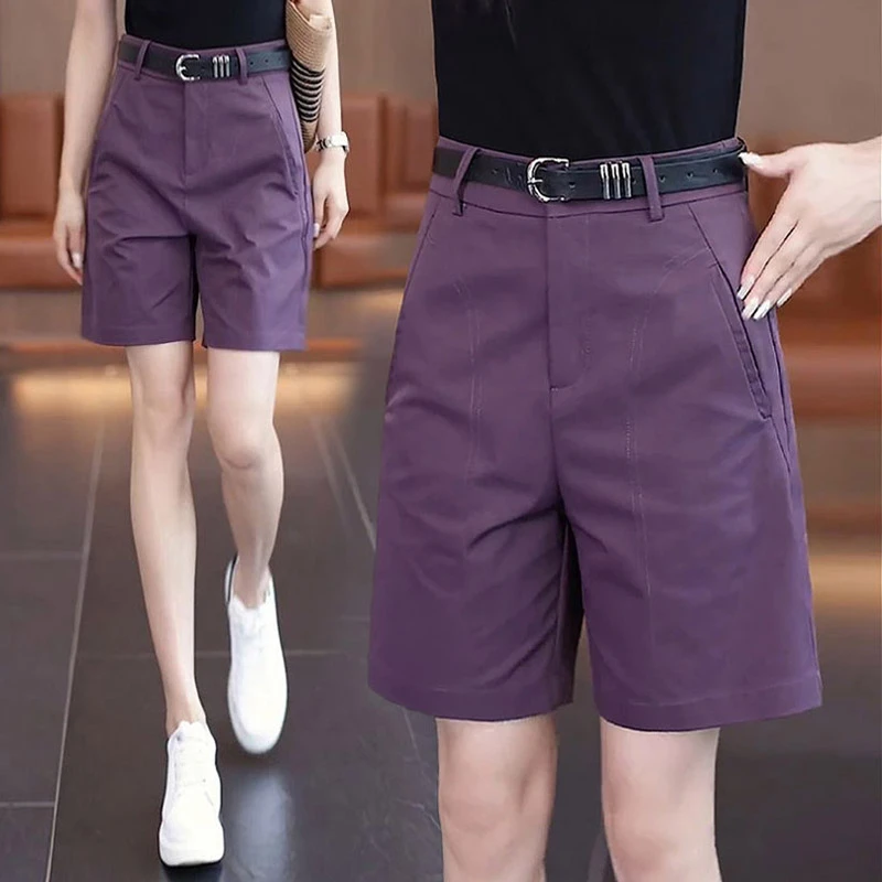 【专柜正品】五分短裤女款爆款2025夏季新款韩版薄款宽松显瘦中裤子