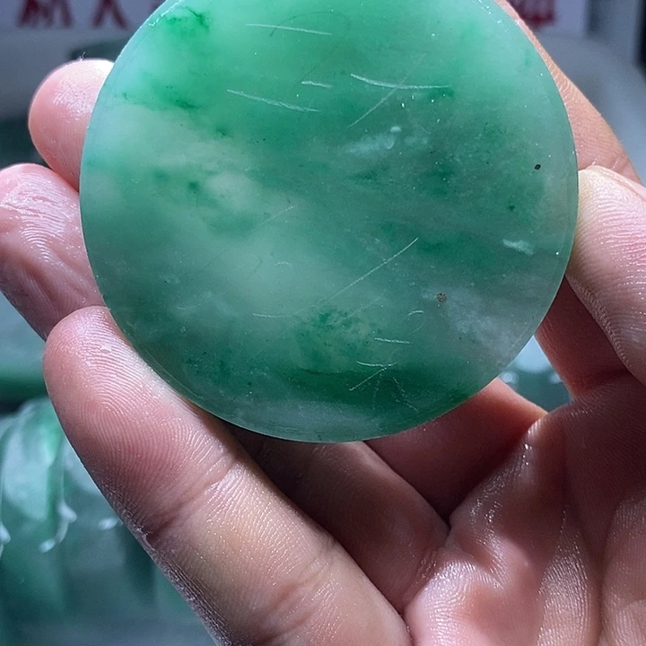 定制石英质玉（非洲翠）天然非洲翠吊坠