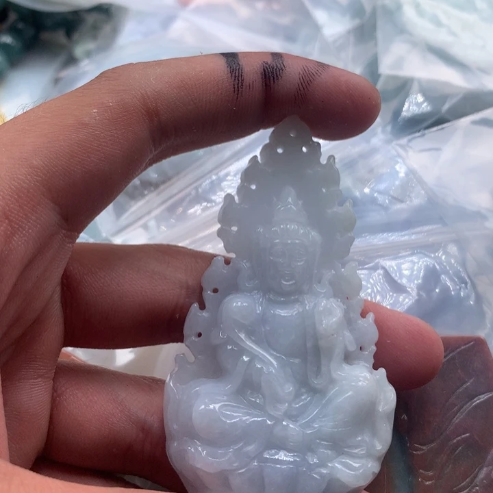 翡翠未镶嵌颈饰保真天然a货翡翠