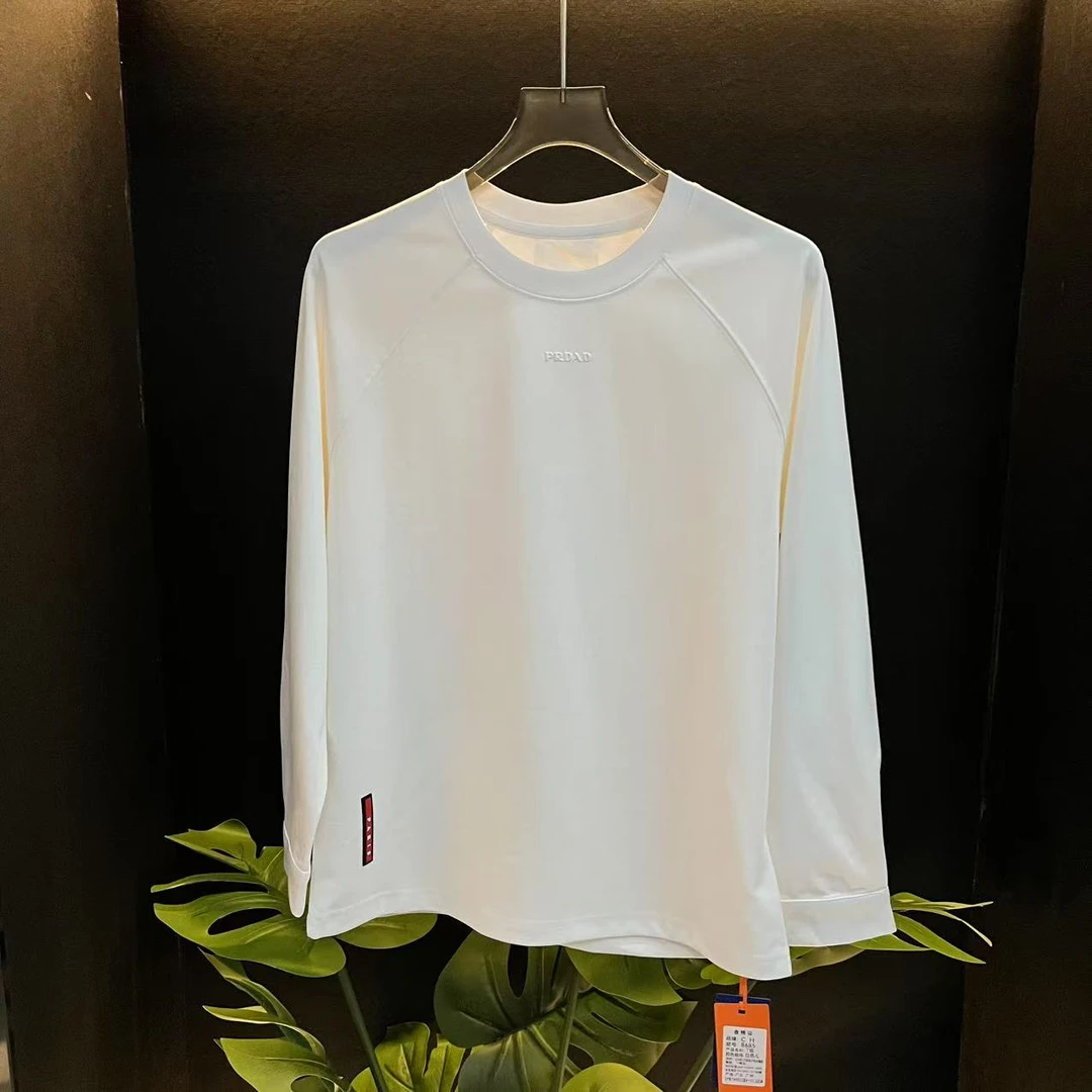 秋冬新款长袖t恤男款轻奢潮牌服饰男装休闲时尚百搭男士圆领体恤