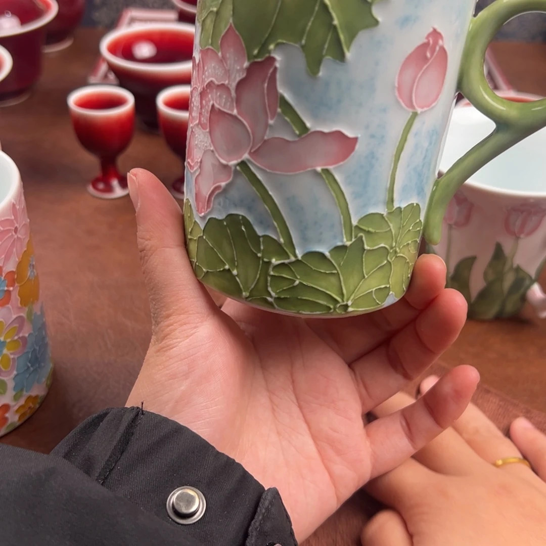 陶瓷景德镇陶瓷万花杯