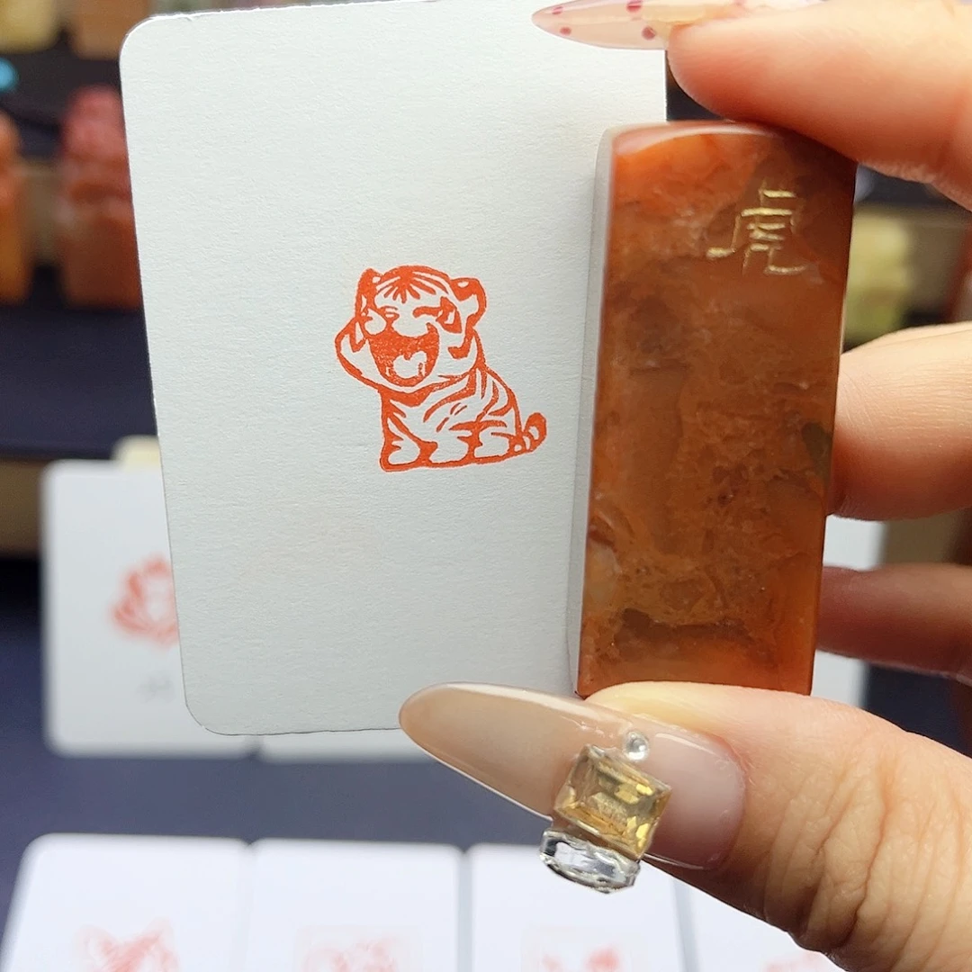 寿山石印石小老虎2×2