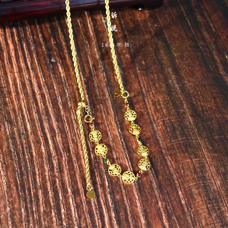 项链八大守护气质复古时尚简约古法【8005MC】