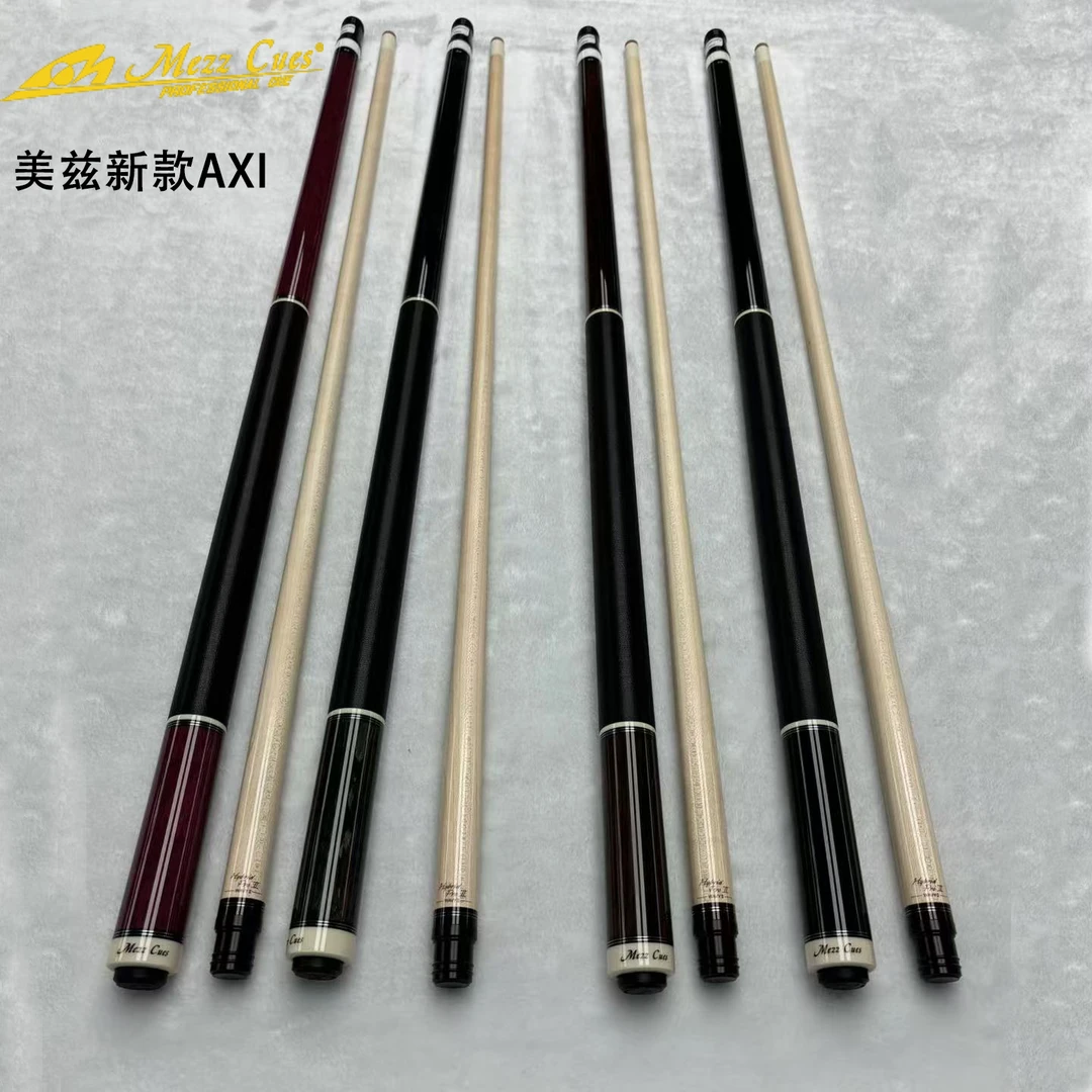日本MEZZ美兹新款AXI台球杆素面美式九球大头杆职业混二前节中八
