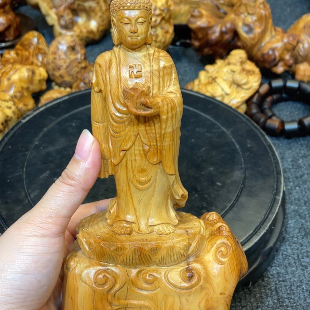 比***～柏木（崖柏）太行精品陈化虎皮留疤大日如来摆件