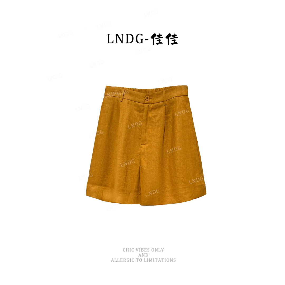 LNDG高端定制显瘦高腰休闲时尚短裤LNDG88099