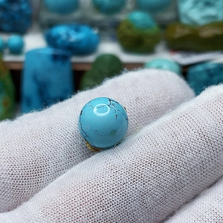 绿松石未镶嵌天然原矿 地大质检