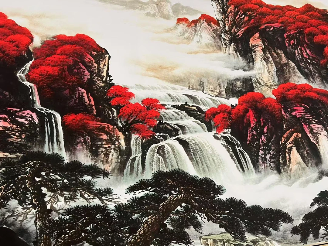 【精品复仿】横幅《鸿运当头》艺术微喷复刻装裱玄关装饰画