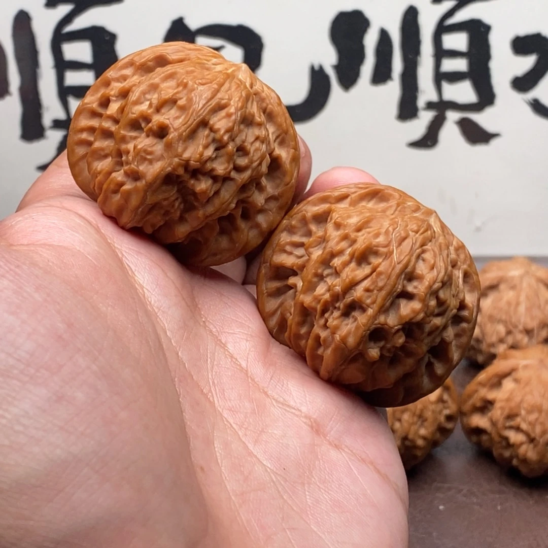吊坠文玩核桃全品41.5山地正磨红皮
