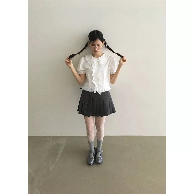 729【说】女童时尚休闲短袖衬衫-60113