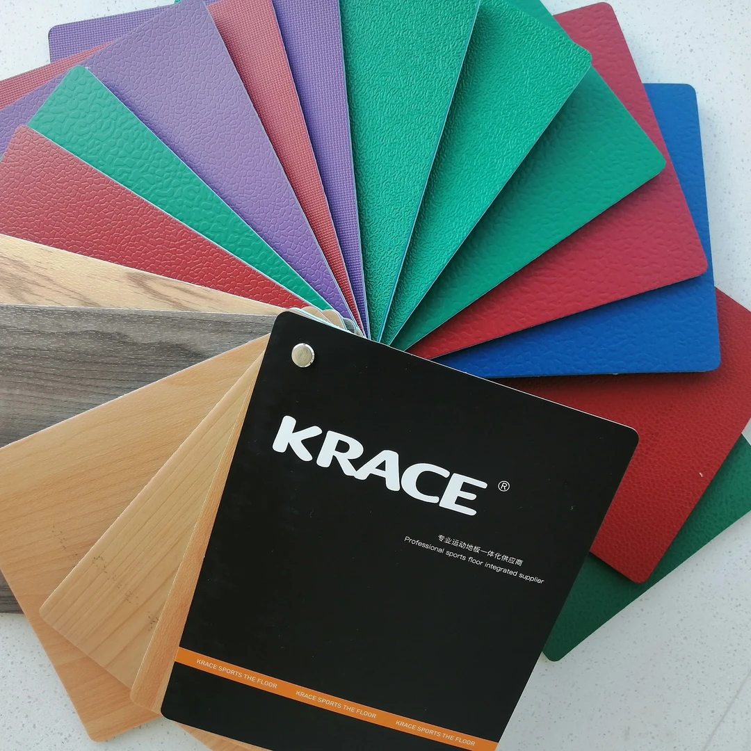 KRACE悬浮拼装地板羽毛球地胶样品展示色卡