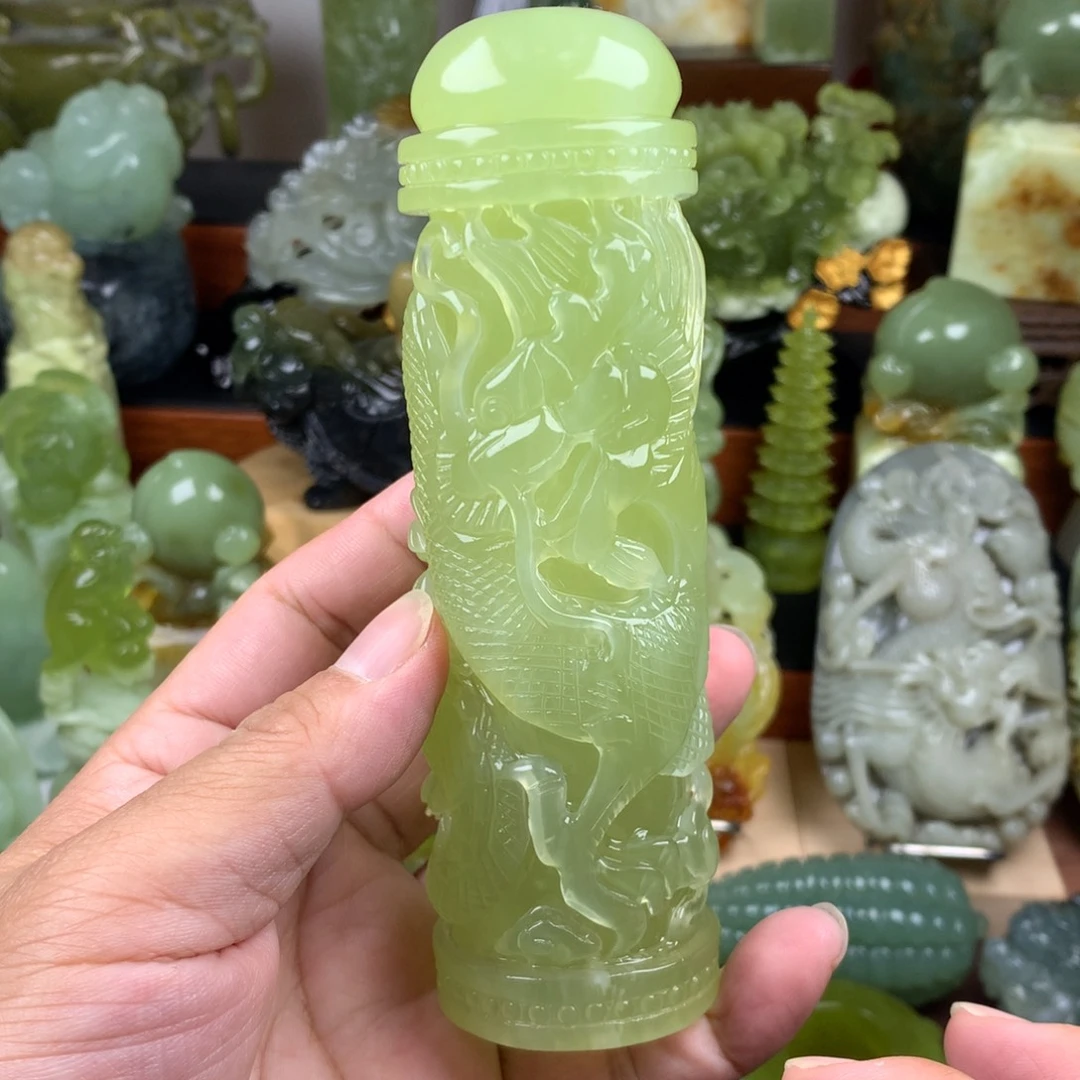 岫玉未镶嵌手把件