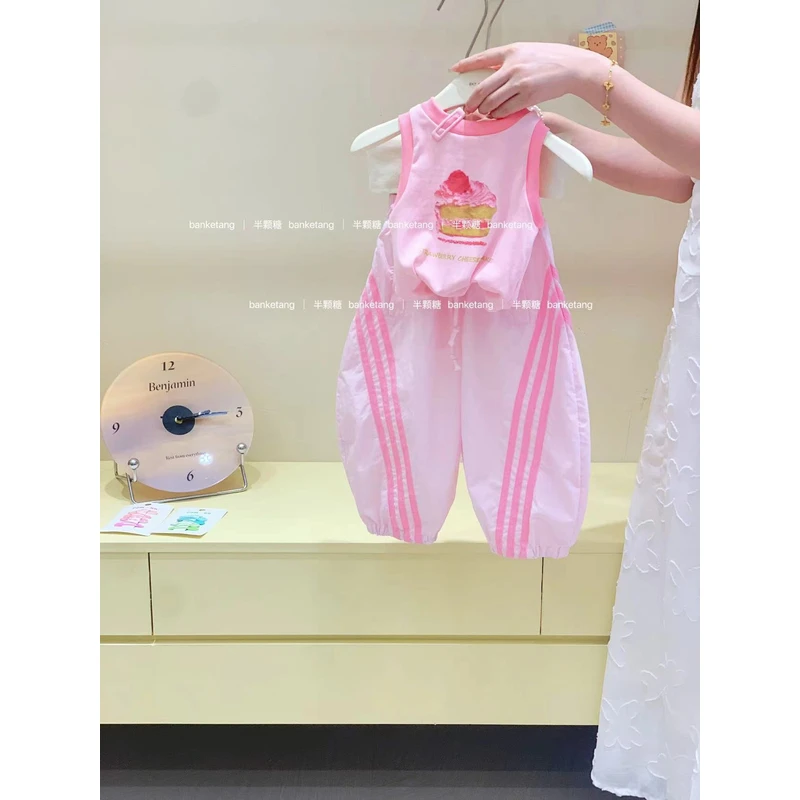 【清仓 no退no还】女童粉色小蛋糕背心2025夏季新款韩版51112-51113