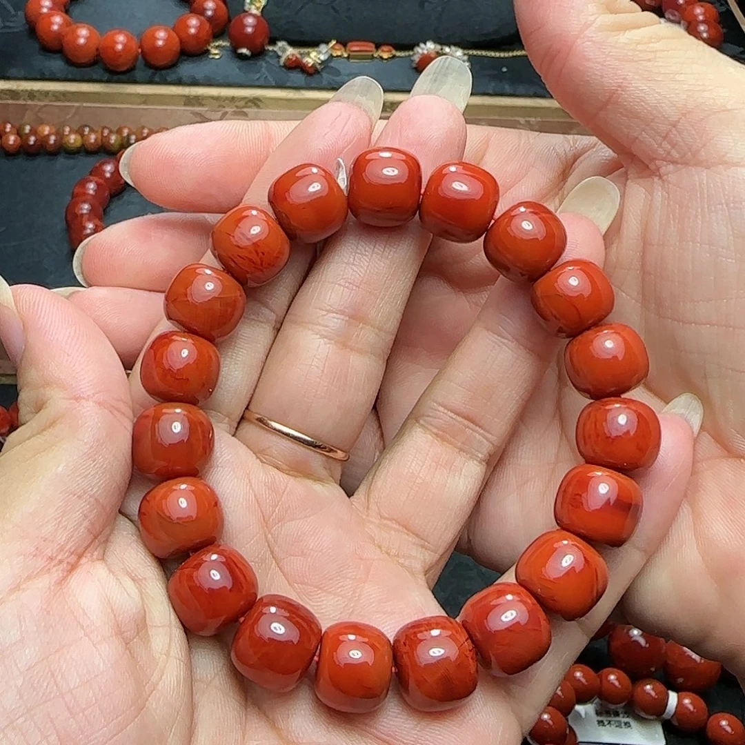 大***帅南红玛瑙未镶嵌手串