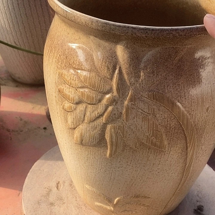 紫砂花盆口20高度25