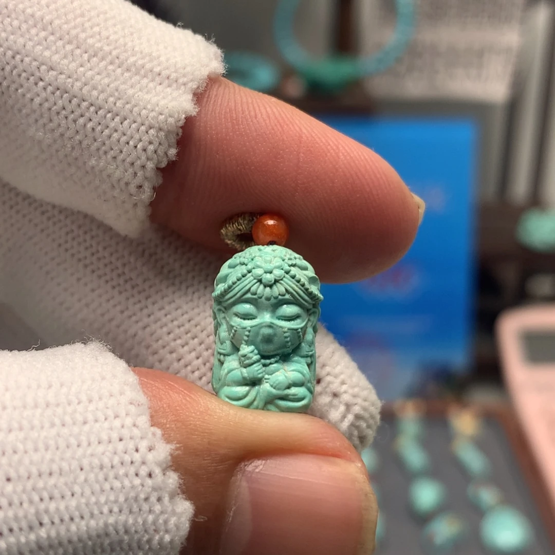 绿松石未镶嵌挂件