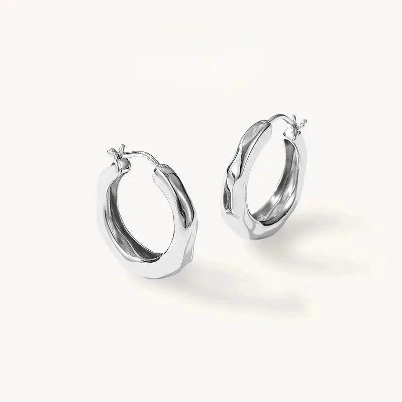 明星同款自由搭配潺流耳圈素圈hoop耳环简约高