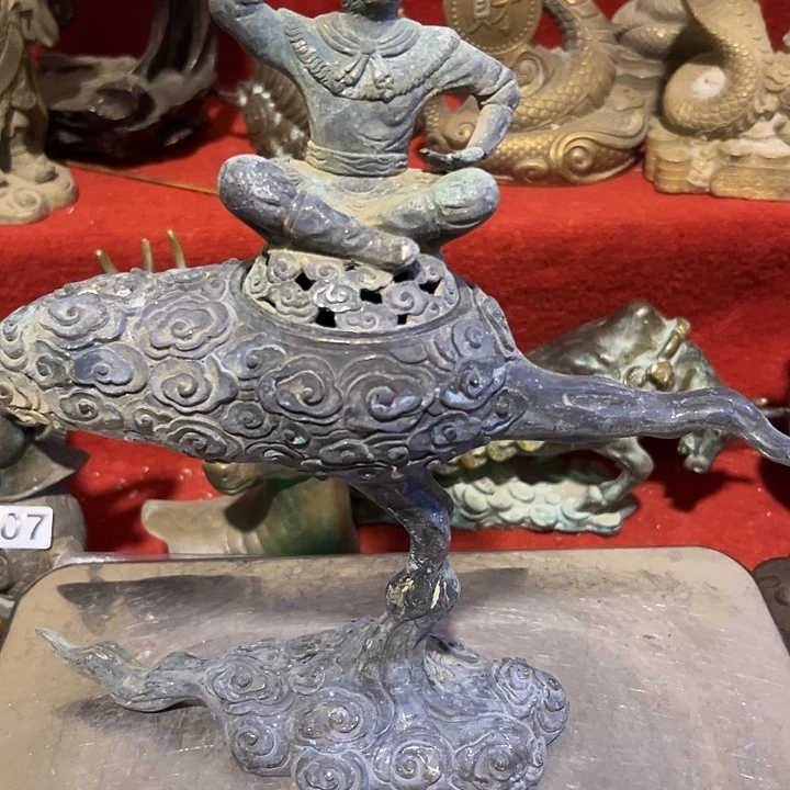 七***藏黄铜摆件，文房摆件