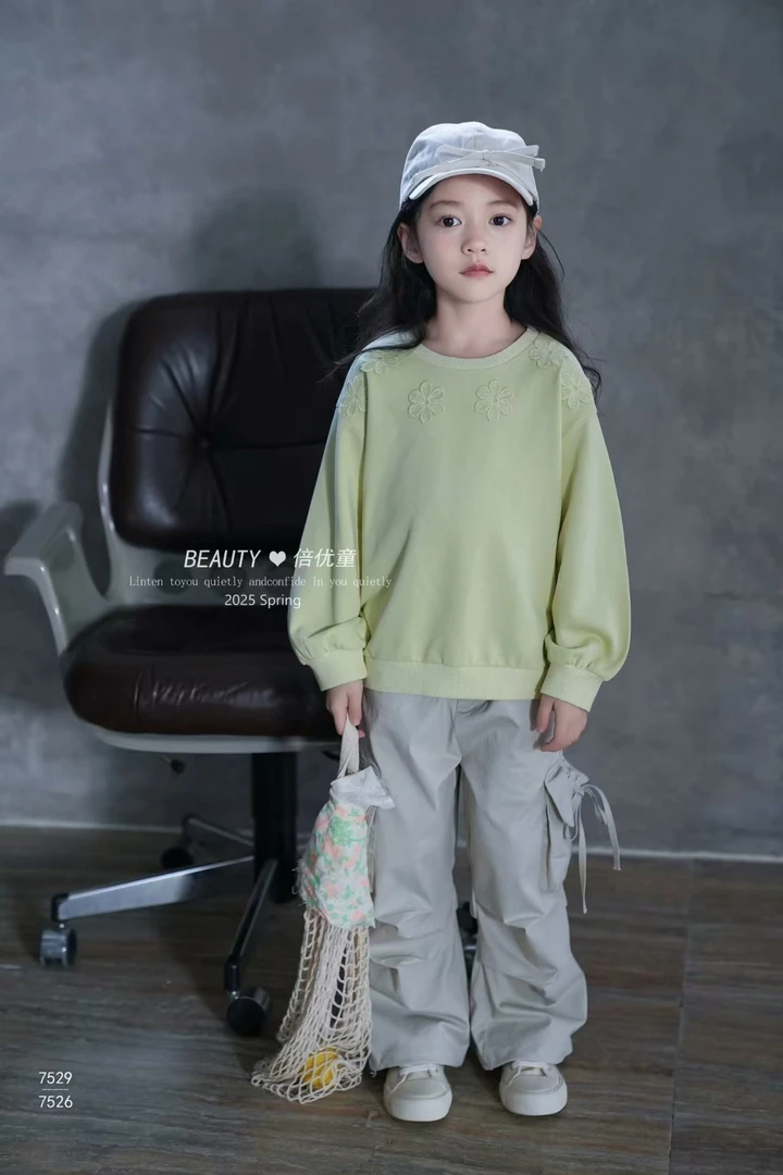 中性春款女套头卫衣春秋洋气宽松中大童A类蝴蝶结