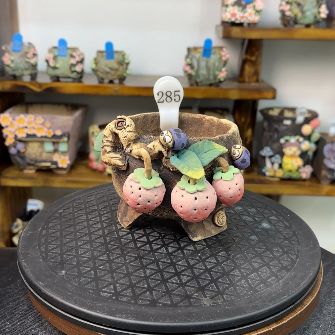 本默花器麦饭石花盆