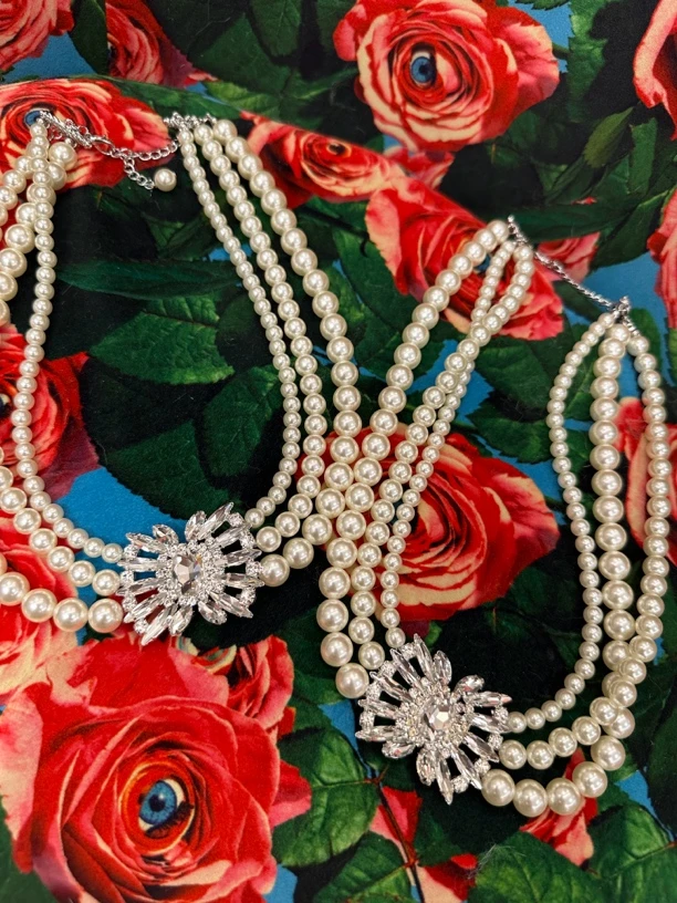 非金属仿珍珠吊坠 清谭洞顶楼千颂伊电镀珍珠项链时尚