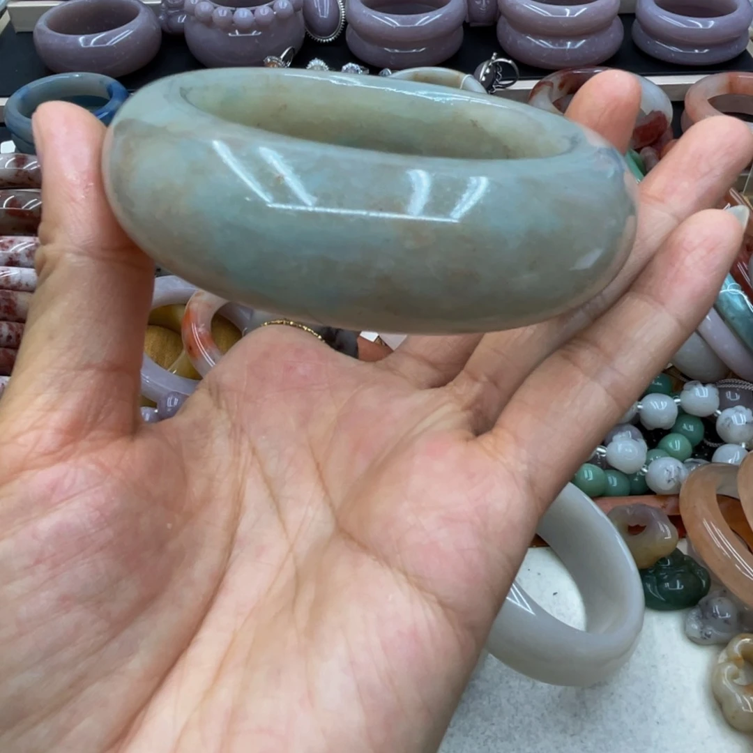 石英岩玉圈口56未镶嵌