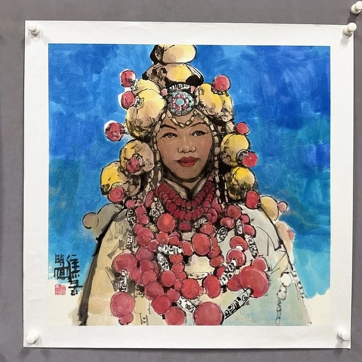 国画亲笔手绘放心去藏