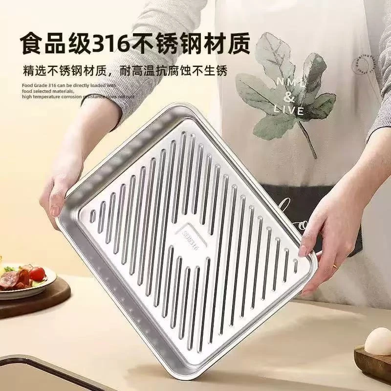 BXH01保鲜不锈钢保鲜盒密封方形带盖拍一发三