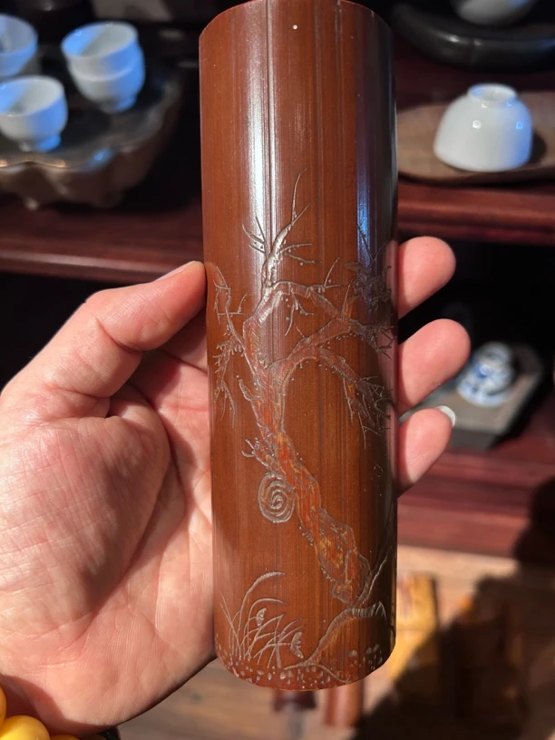 百年老竹茶则玉化茶则