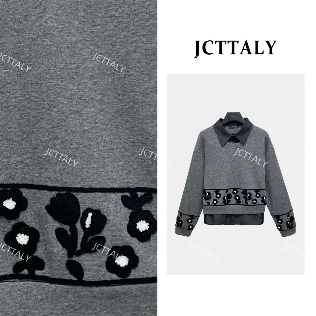 【宠粉价】设计师时尚潮流长袖卫衣烫砖百搭秋季女装NH-Q0608